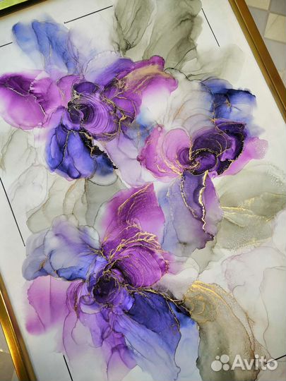 Картина спиртовыми чернилами