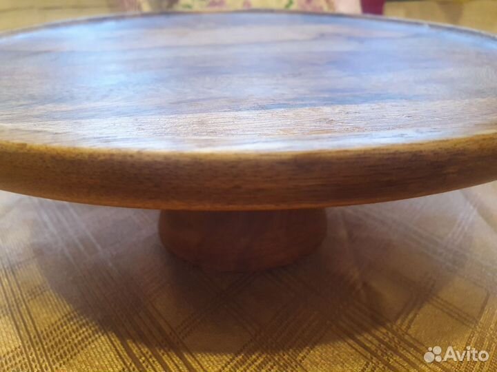 Подставка для торта из дерева манго H&M, новая