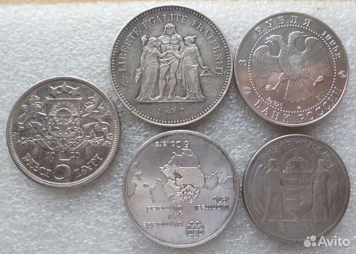 Серебряные монеты разных стран