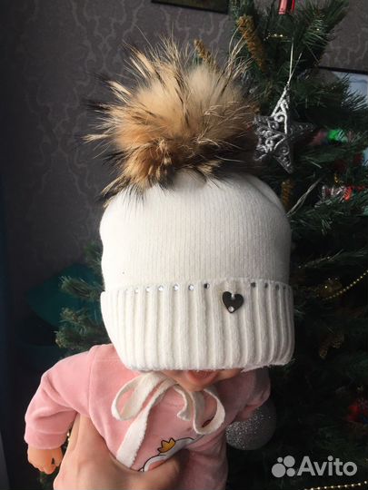 Шапка зимняя для девочки 46 48
