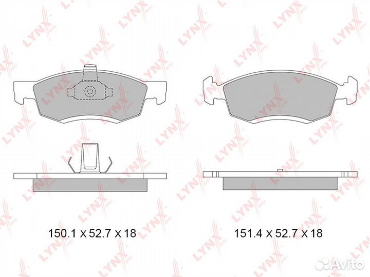Колодки тормозные дисковые перед LCV