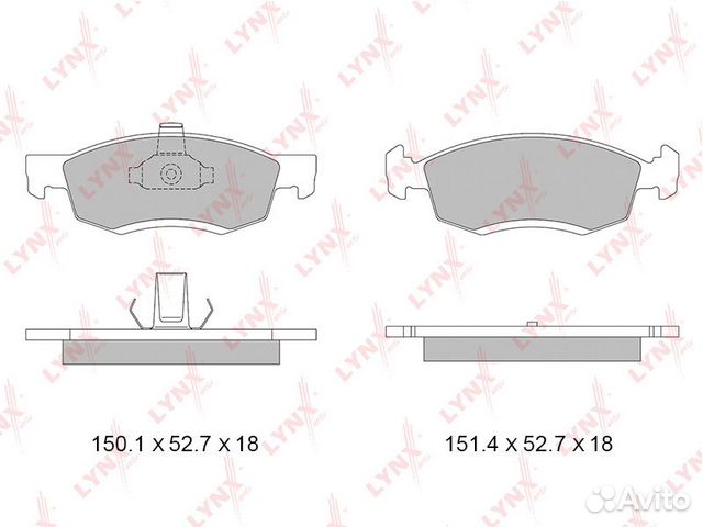 Колодки тормозные дисковые перед LCV