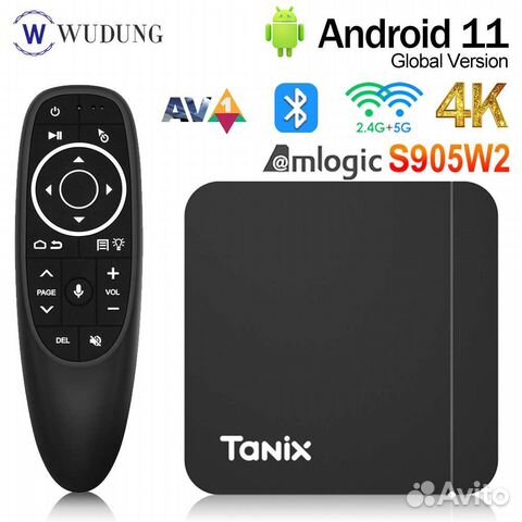 Комплект Android TV Box Tanix W2 и Пульт с голосом