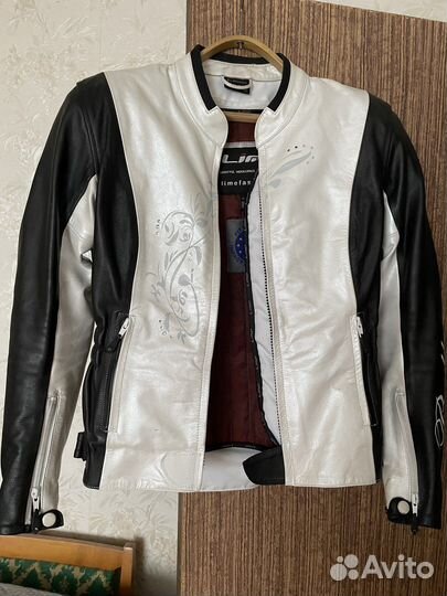 Мотокуртка кожаная женская lime 36 размер