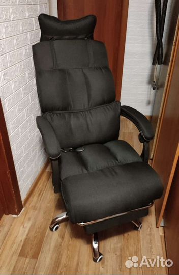 Кресло офисное с массажем, ткань, новое