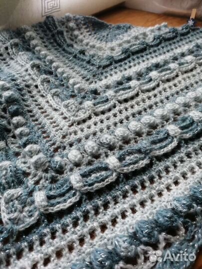 Бактус Вязаный шаль ручная работа