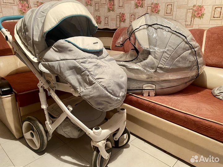 Коляска 2 в 1 adamex Monte Карбон