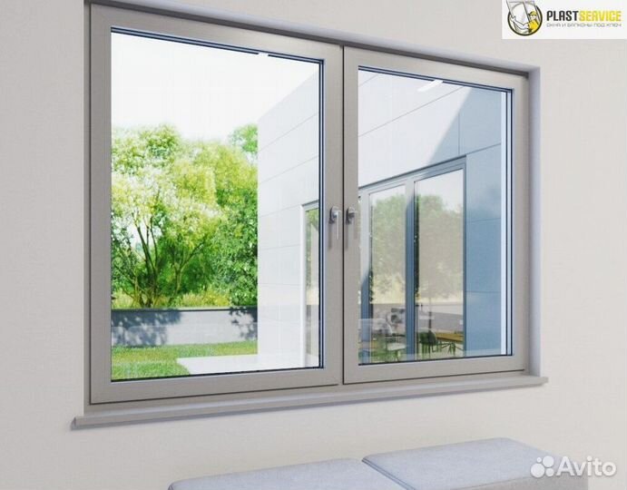 Алюминиевые окна, остекление теплый профиль