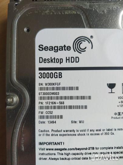 3 Tb Seagate Desktop HDD SATA-3
