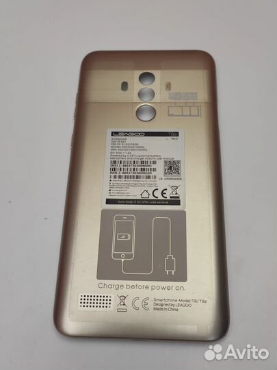 Задняя крышка Leagoo T8s(серебро/золото) оригинал