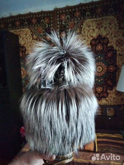 Шапка из чернобурки женская (Конфетка)