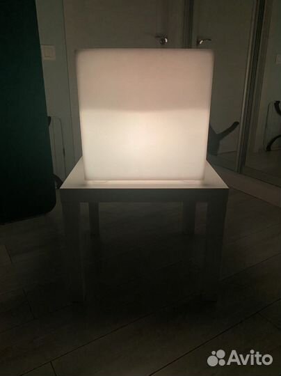 Кашпо светодиодное (куб светящийся с нишей)