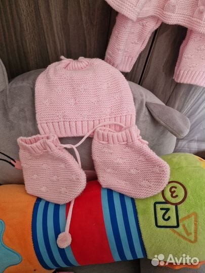 Вязаный костюм детский 68-74