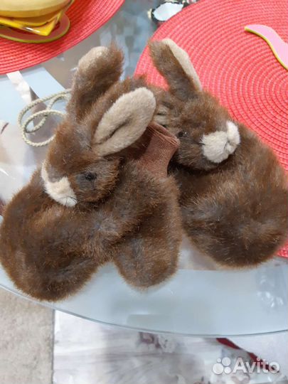 Варежки детские под норку