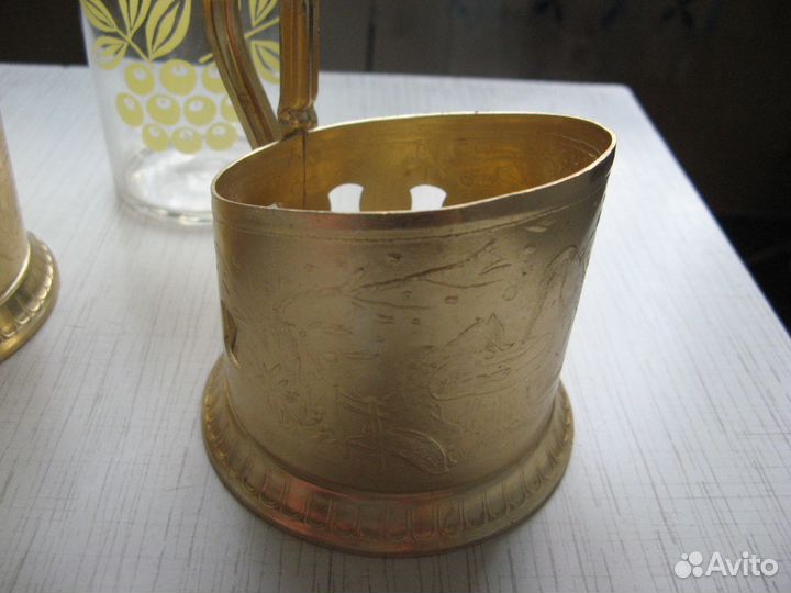 Стакан с подстаканником СССР