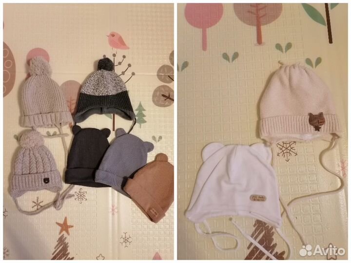 Шапочки теплые детские