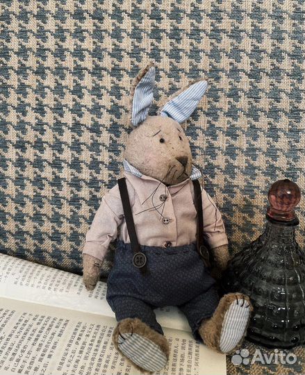 Заяц тедди игрушка ручной работы символ года