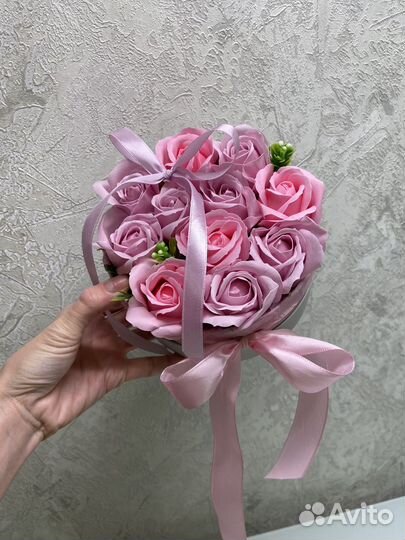 Букет из мыльных роз