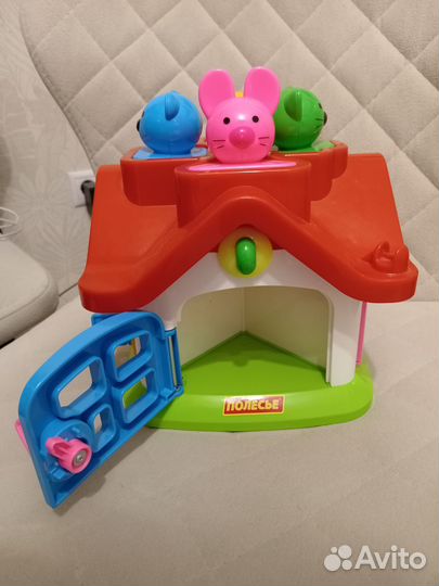 Домик теремок сортер полесье с животными и ключами