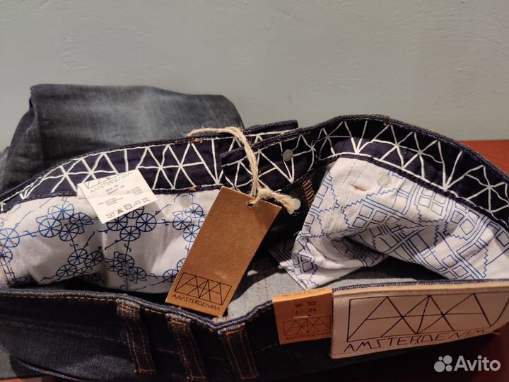 Новые мужские оригинальные джинсы Amsterdenim