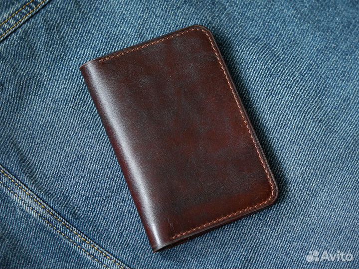 Обложка для документов натуральная кожа