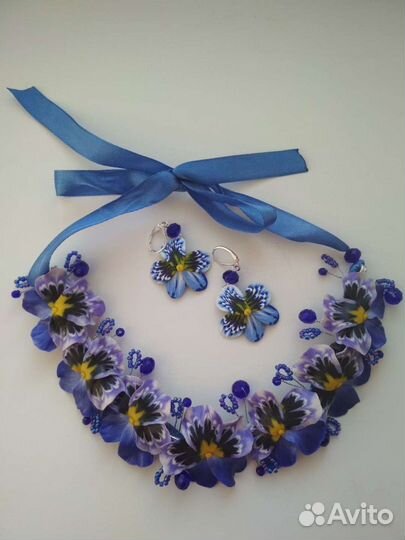 Колье из полимерной глины ручной работы