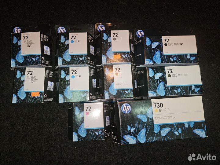 Картриджи hp 72 и hp 730