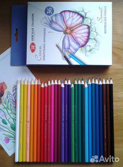 Акварельные карандаши сонет