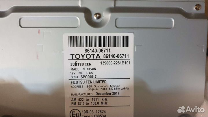 Магнитола toyota camry 55