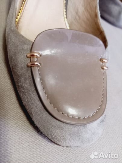 Туфли женские 37 размер бежевые натуральная замша