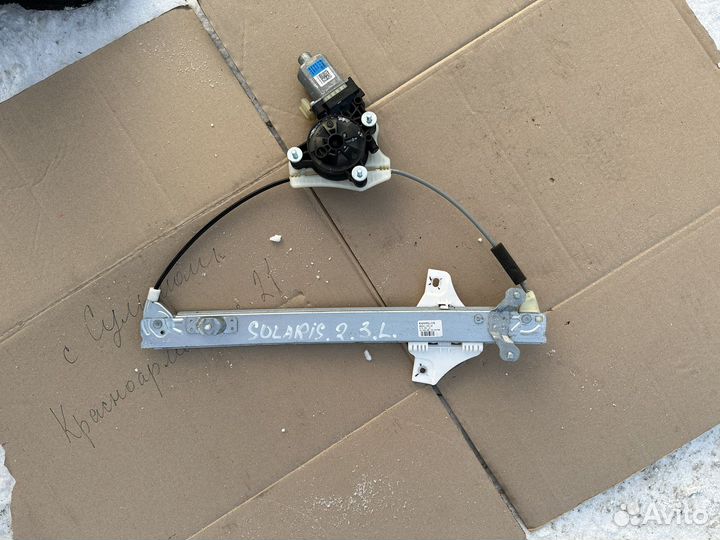 Задний левый стеклоподъемник Hyundai Solaris 2