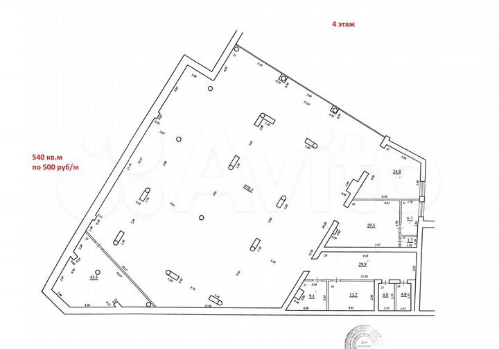 Торговая площадь в ТЦ 540 м²