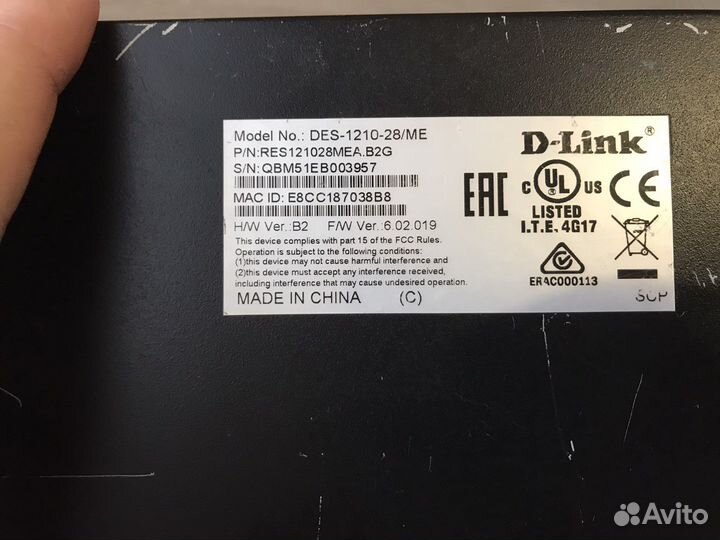 Управляемый коммутатор d link des 1210 28