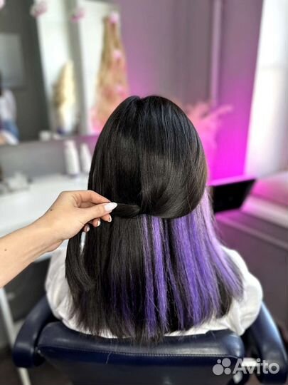 Ищу модель на афронаращивание волос, цветной ряд