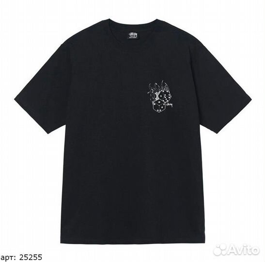 Футболка Stussy black dice черная