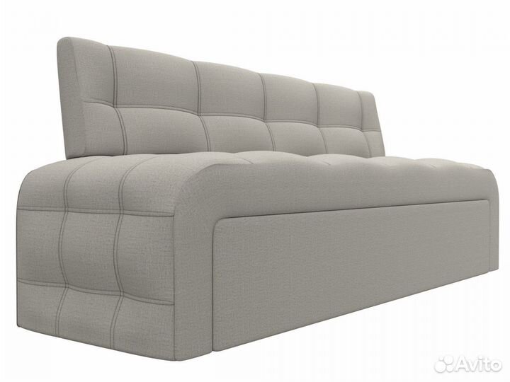 Диван кухонный прямой Люксор, рогожка, амур бежевый