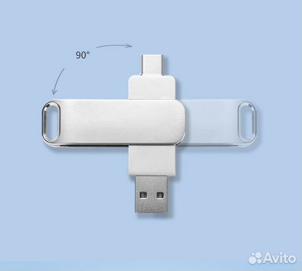 USB флешка 64 гб 2 в 1 USB 3.0 + TypeC