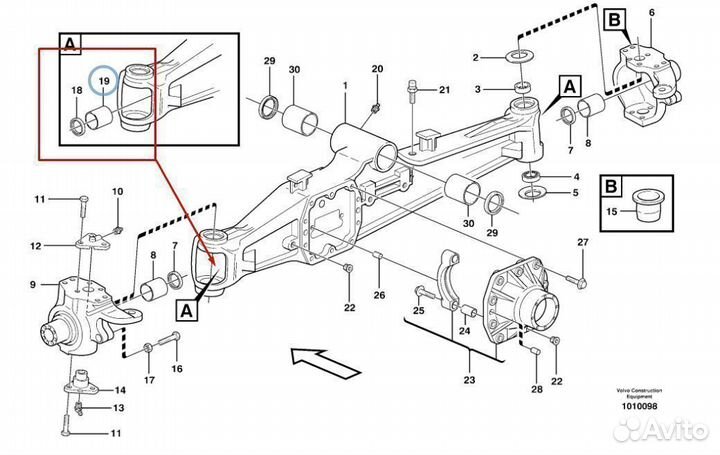 83930156 Втулка полуоси для экскаватора погрузчика