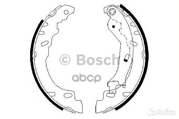 Колодки тормозные барабанные зад 0 986 48