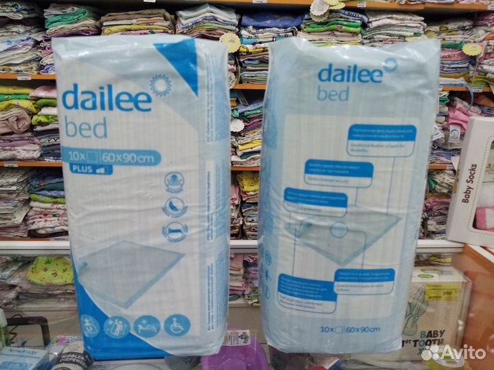 Пеленки одноразовые 60х90 10 шт Dailee