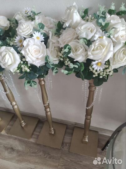 Свадебный декор, арка, искусственные цветы