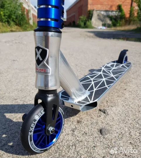 Трюковой самокат Explore storm+ пеги