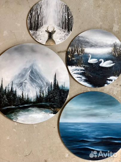 Картина маслом горы