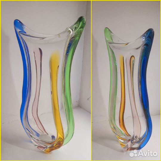 Ваза Цветное стекло СССР, Чехия