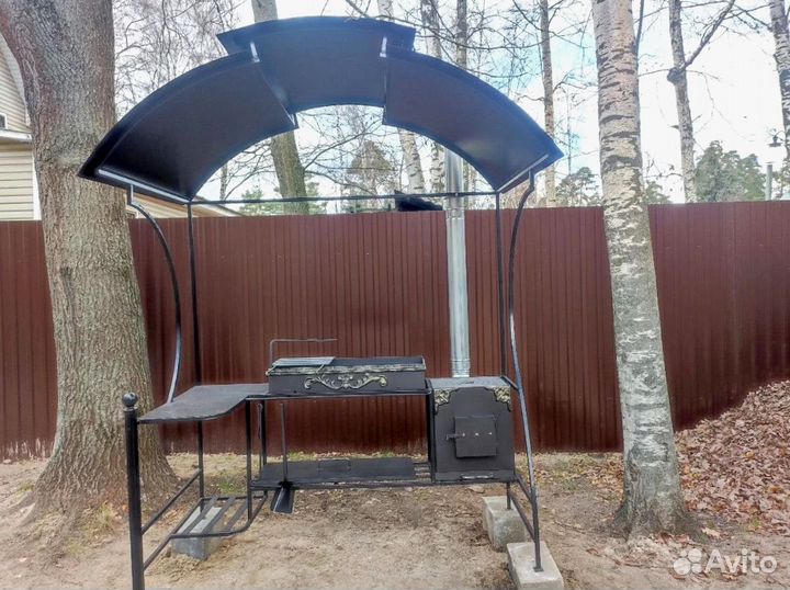 Мангал с печкой