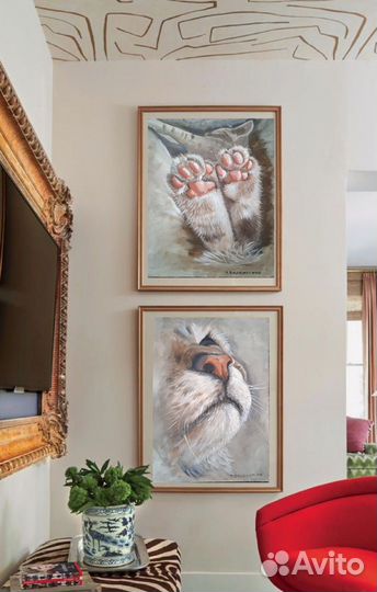 Картины маслом котики 