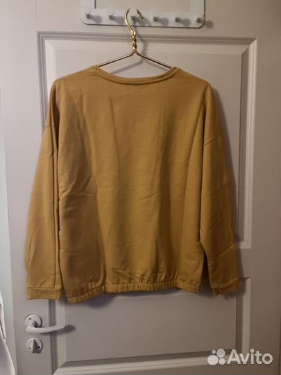 Трикотажная кофта Coton горчичного цвета 48-50
