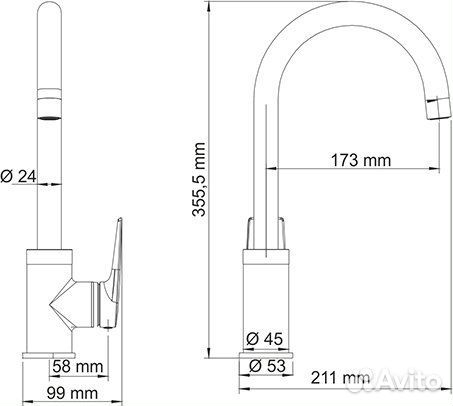 Смеситель для кухни Wasserkraft Lopau 3207