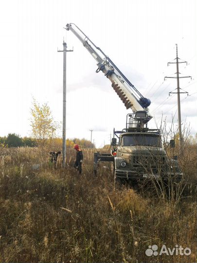 Ямобур,Доставка,Установка Столбов,Опор Лэп