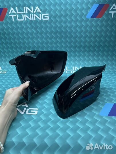 Крышки зеркал F10 на бмв x5 До рест/Черный